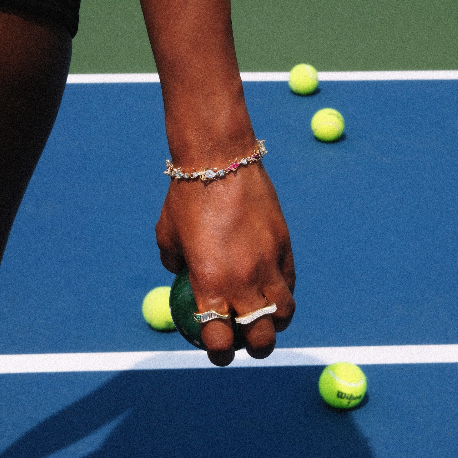 Ant Tennis Bracelet in Yellow Gold