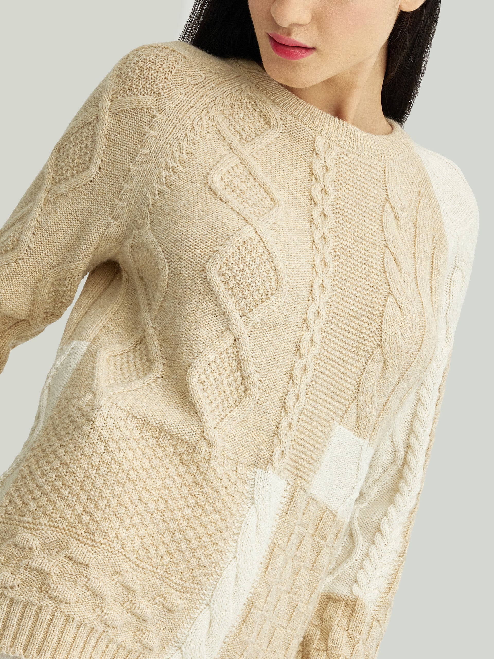 Yes Sweater Baby Alpaca Color Beige