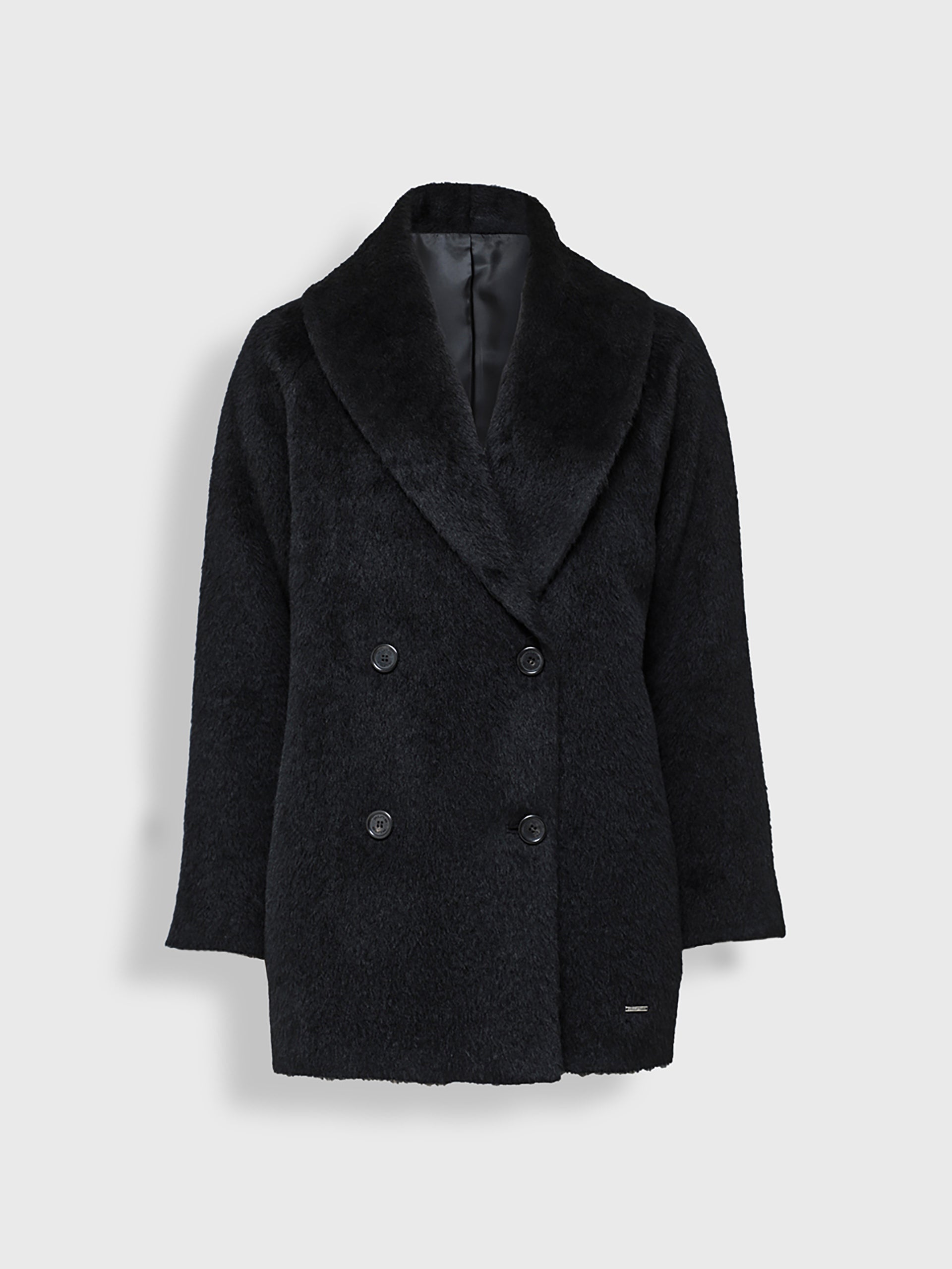 Yvanka Coat Alpaca Suri Color Black