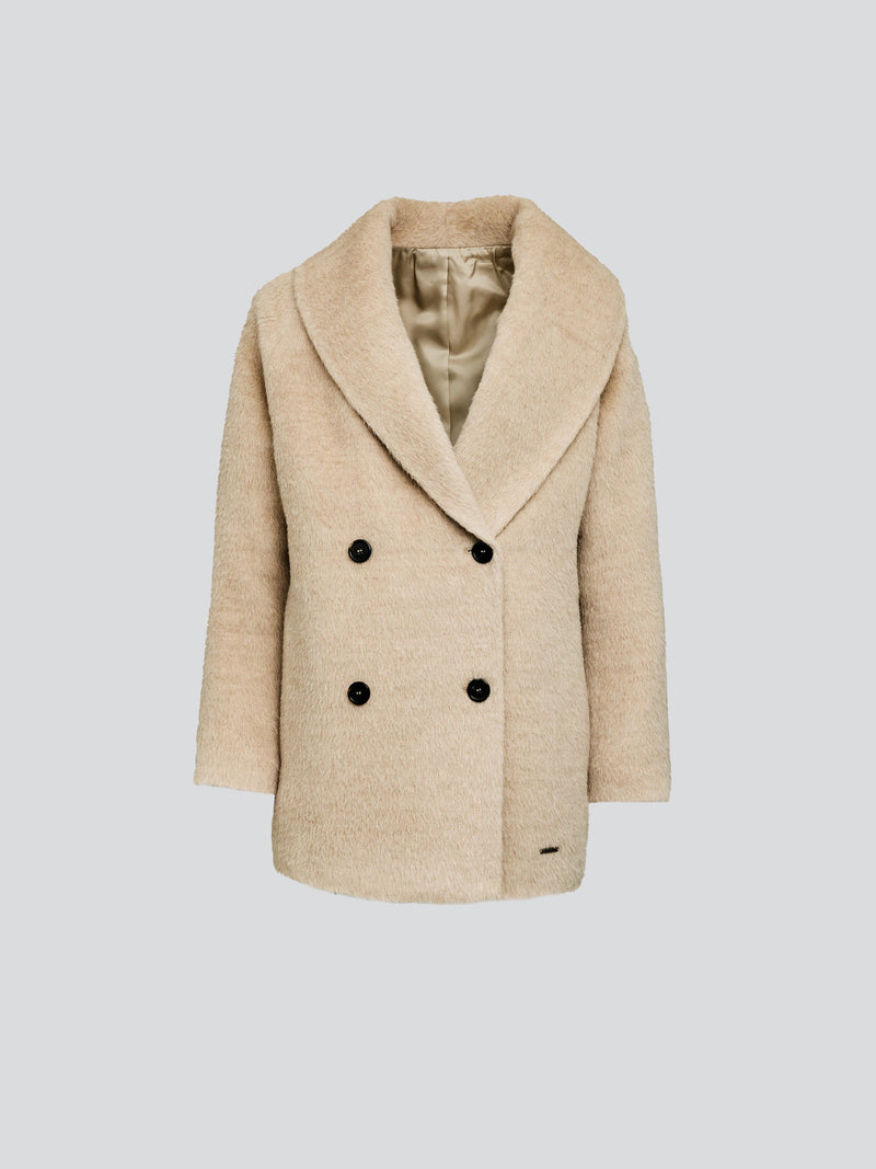 Yvanka Coat Alpaca Suri Color Beige