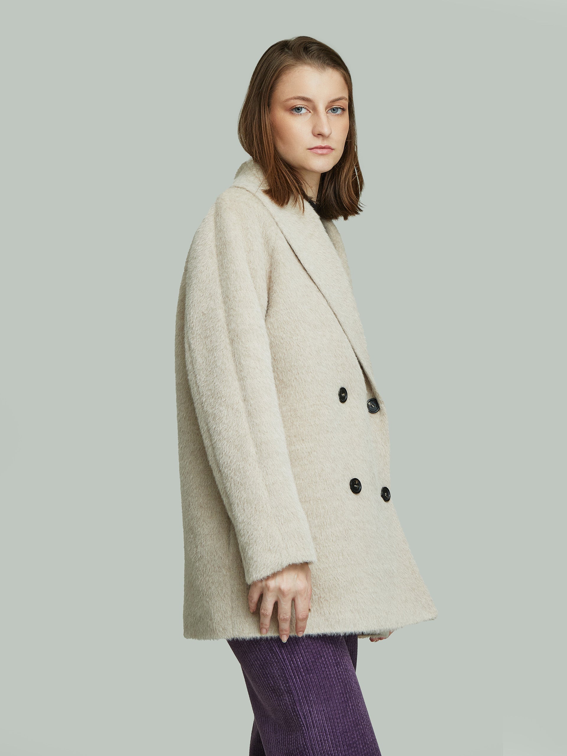 Yvanka Coat Alpaca Suri Color Beige