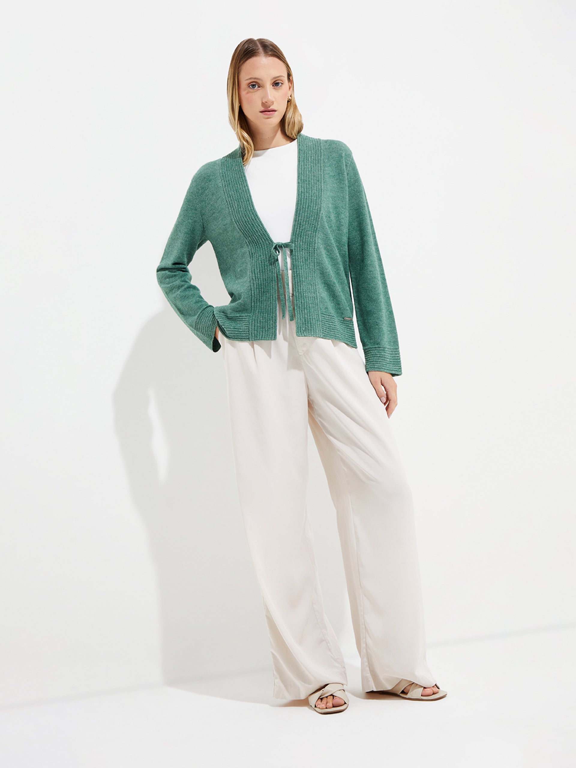 Yalika Cardigan Cotton Color Green