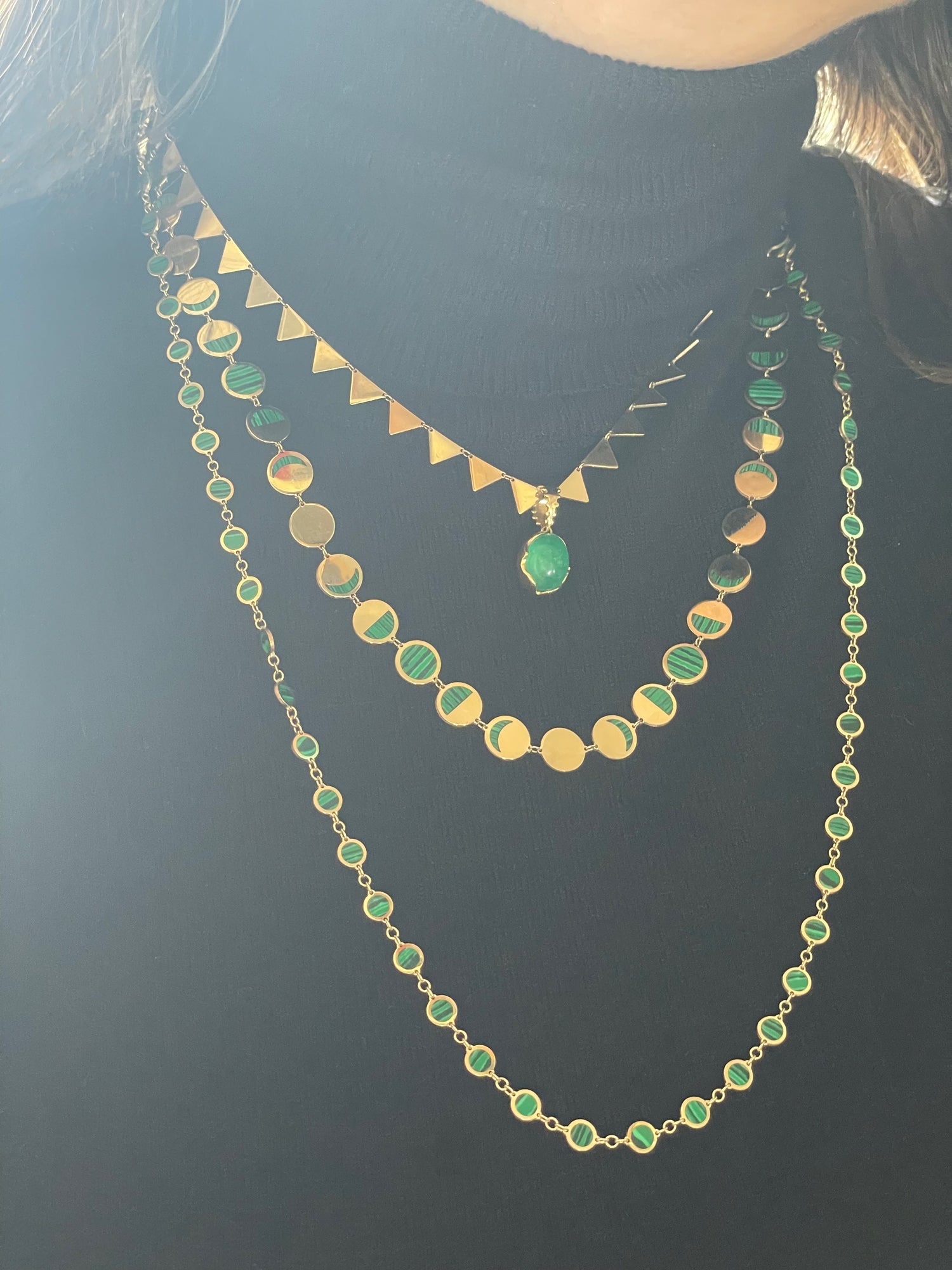 BOHEME CONFETTI LUNE VERTE CHAIN rts - Paz Lifestyle 