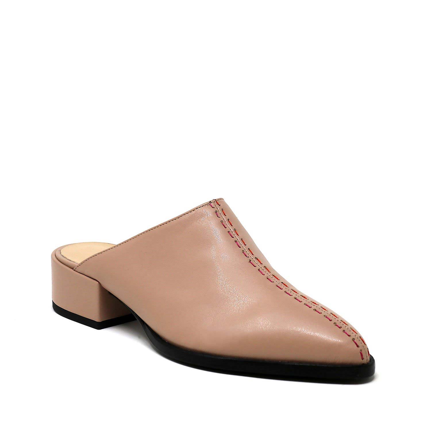 Sylven Cass Blush Vegan Nappa Flats - front shot