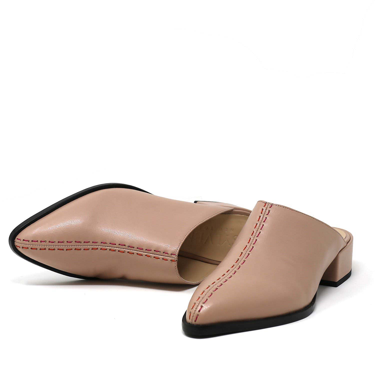 Sylven Cass Blush Vegan Nappa Flats - one up shoe shot