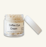 Coffee Eye Cream handmade by Mumu Bath with lid open