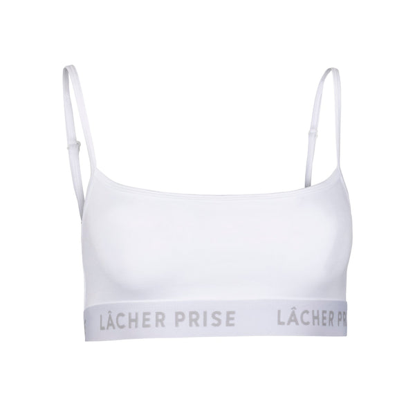 Lâcher Prise Alto White Bralette Top