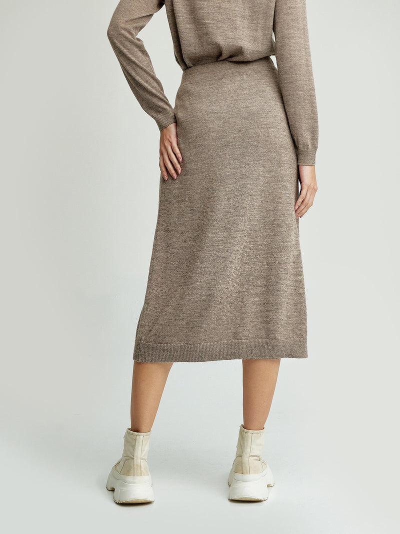 Yngrid Skirt Baby Alpaca Color Beige