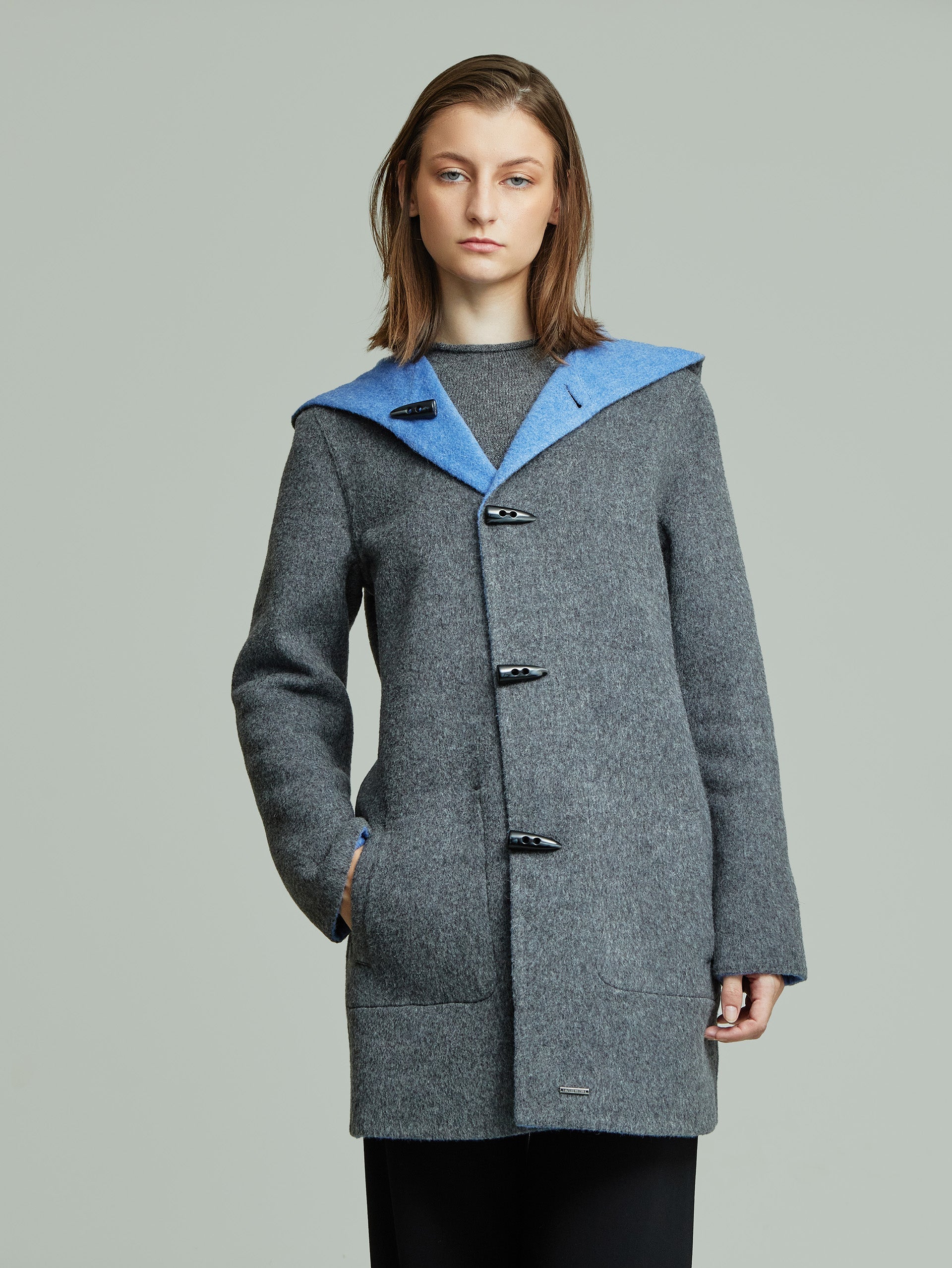 Alaia Coat Baby Alpaca Color Blue