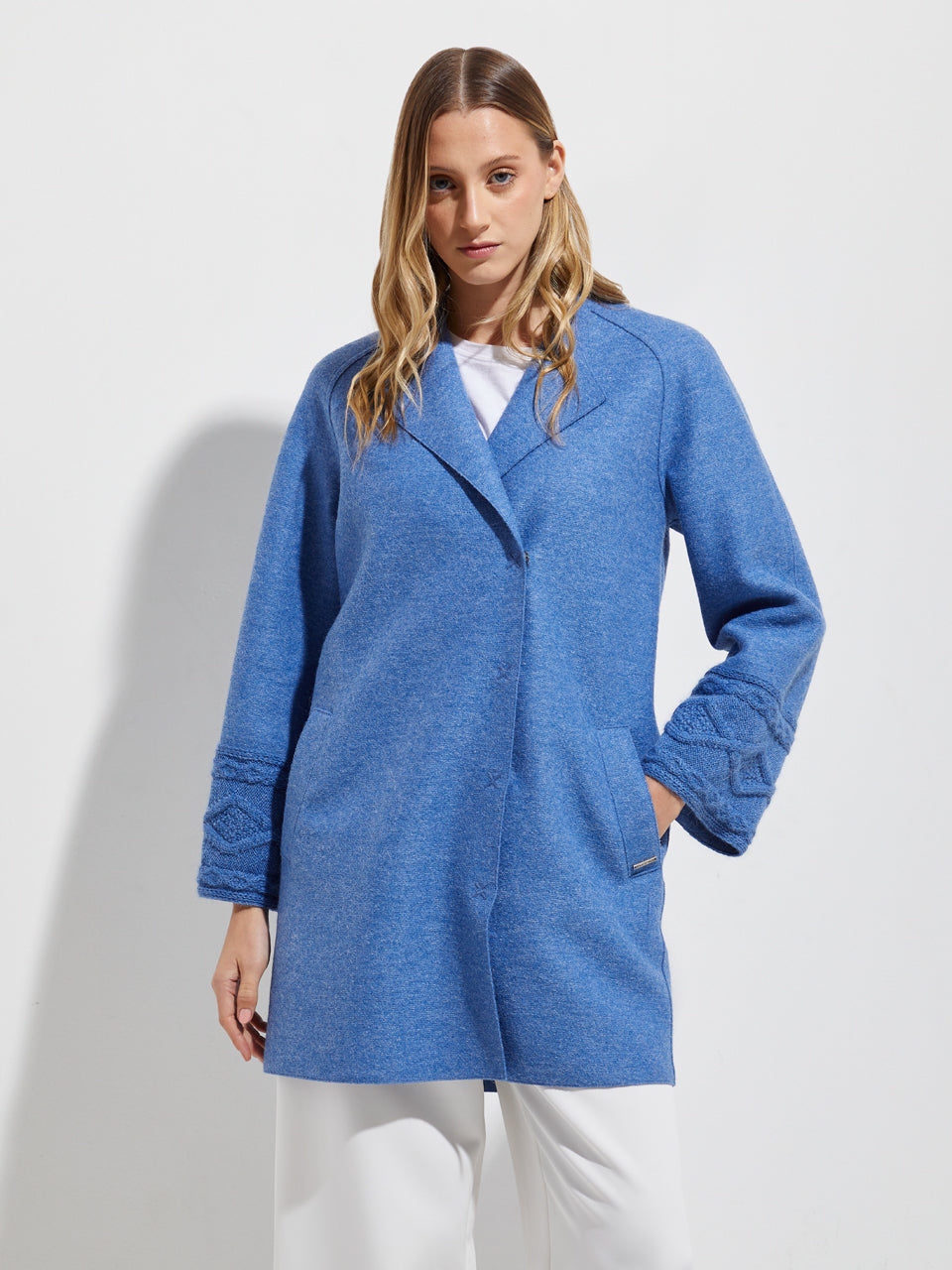 Yoshiko Coat Alpaca Color Blue