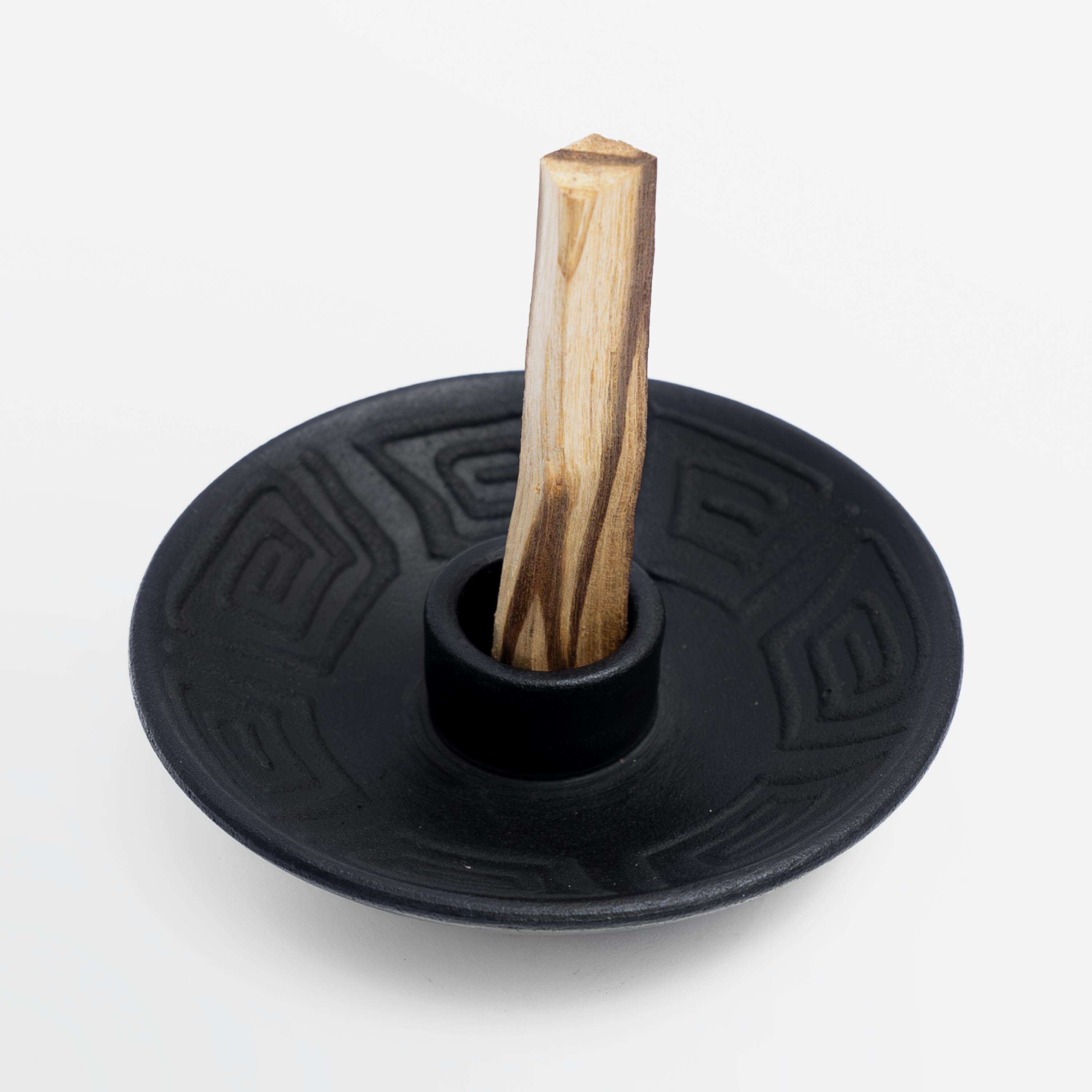 Palo Santo Holder Black Matte (with five Palo Santo Sticks)