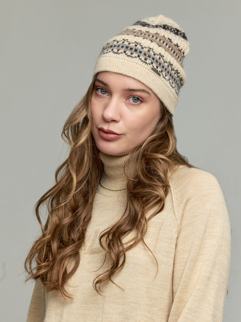 Yoke Hat Hat Baby Alpaca Color Beige