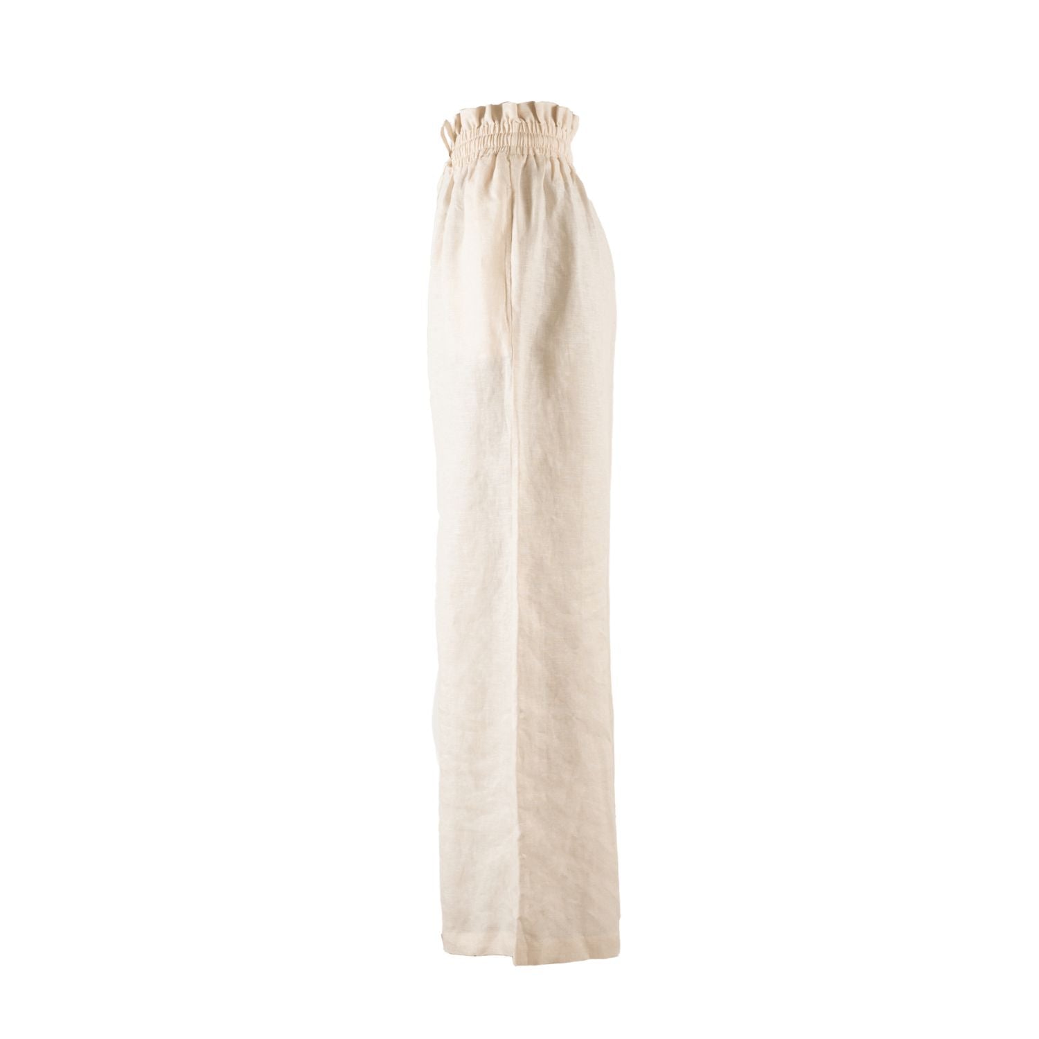 Kampot Linen High Waisted Lounge Pant in Tan