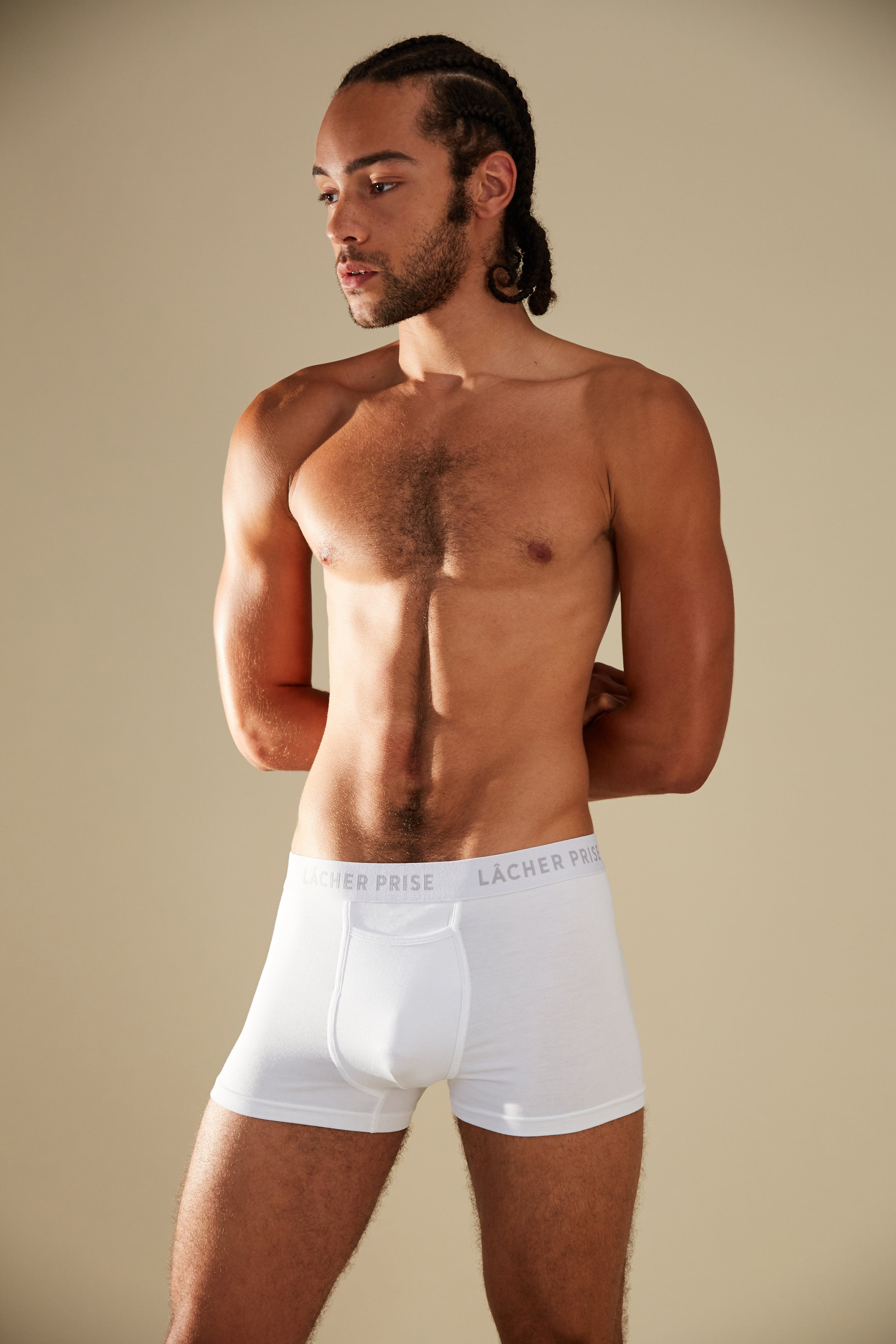 White boxer briefs by Lacher Prise Apparel