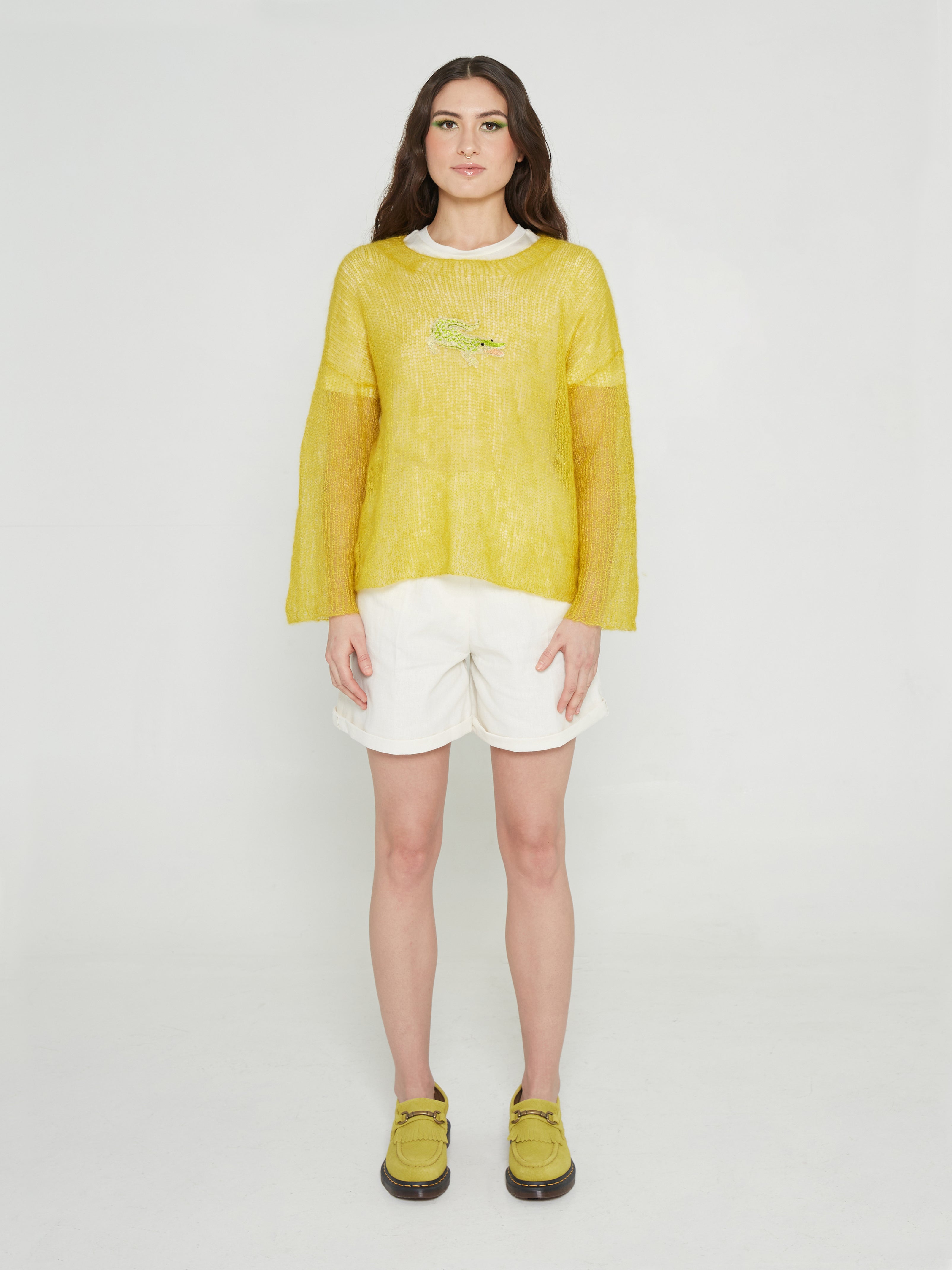 Mohair Pullover - Chartreuse