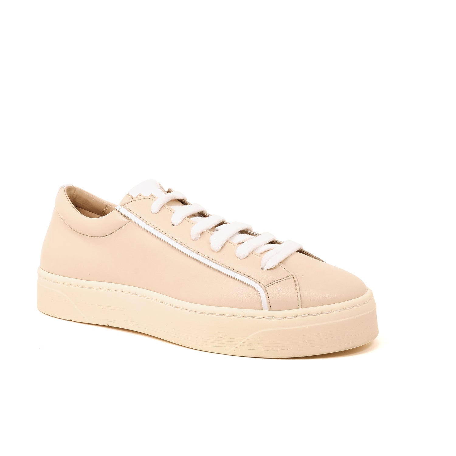 Sylven tan and white vegan sneakers