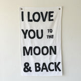 I Love You to the Moon and Back Handmade Wall Tapestry