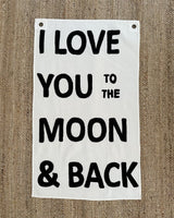 I Love You to the Moon and Back Handmade Wall Tapestry