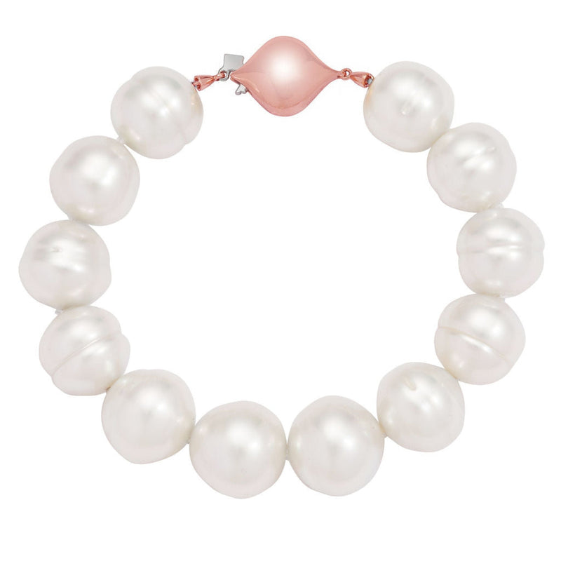 Australian South Sea Circle Pearl Bracelet in Rose Gold