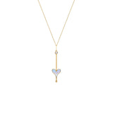 Love Wand Pendant in 18k Yellow Gold and Mother-of-Pearl