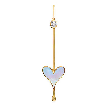 Love Wand Pendant in 18k Yellow Gold and Mother-of-Pearl