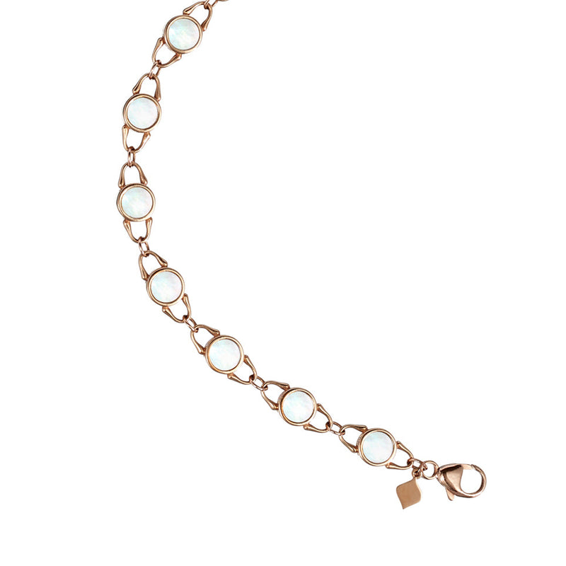 TreasureLock Mother-of-Pearl Bracelet 4mm in Rose Gold