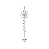 Bloom Wand Pendant in Sterling Silver and Mother-of-Pearl