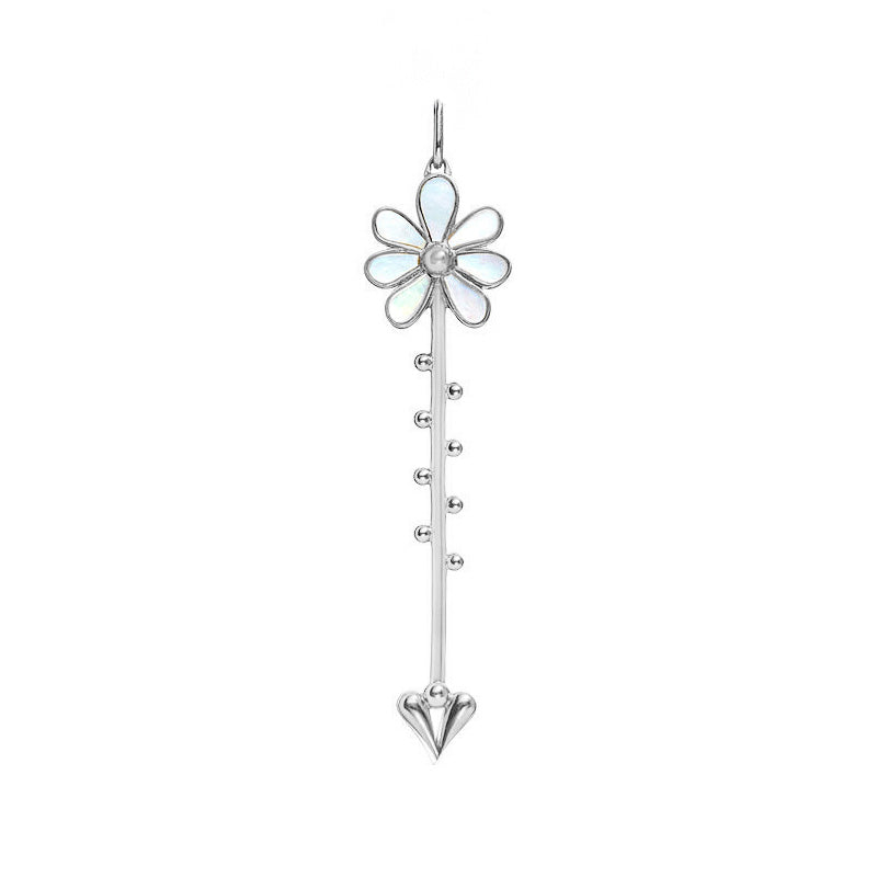 Bloom Wand Pendant in Sterling Silver and Mother-of-Pearl