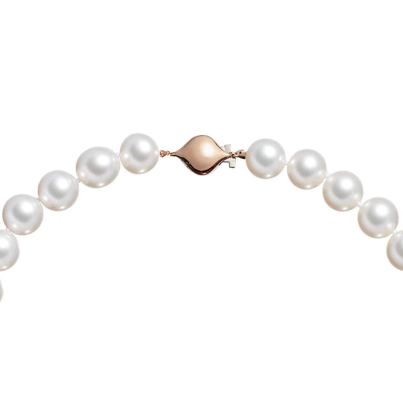 Australian South Sea Round Pearl Necklace in Rose Gold