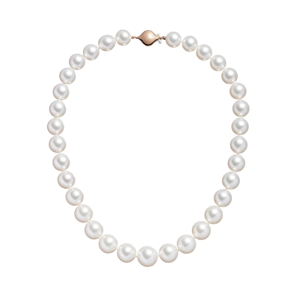 Australian South Sea Round Pearl Necklace in Rose Gold