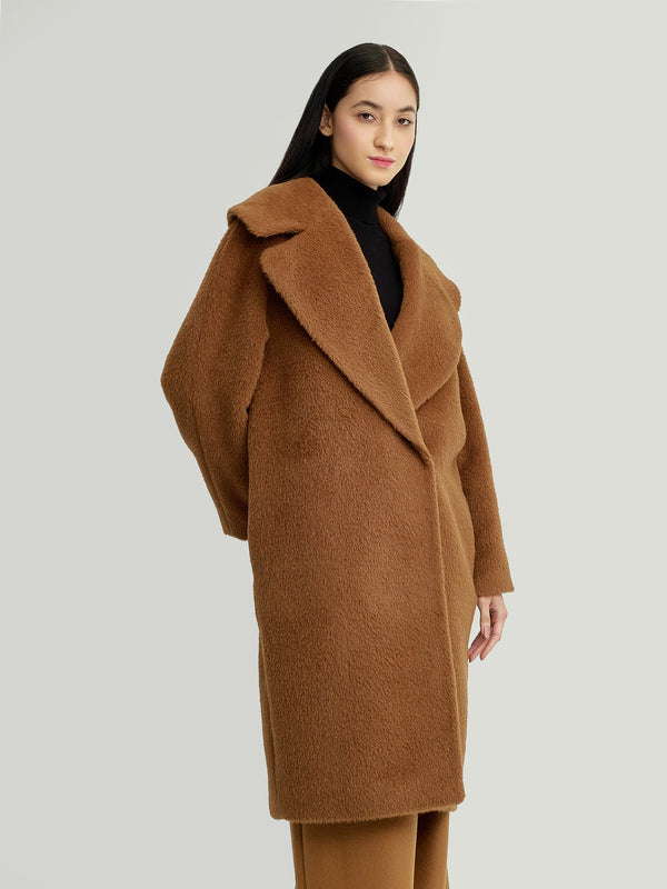 Yssa Coat Suri Alpaca Color Camel