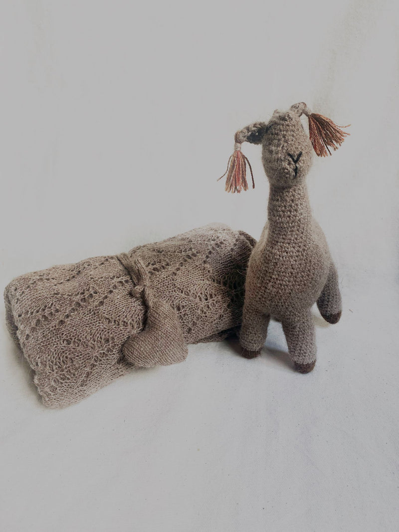 Alpaca Baby Blanket + Toy