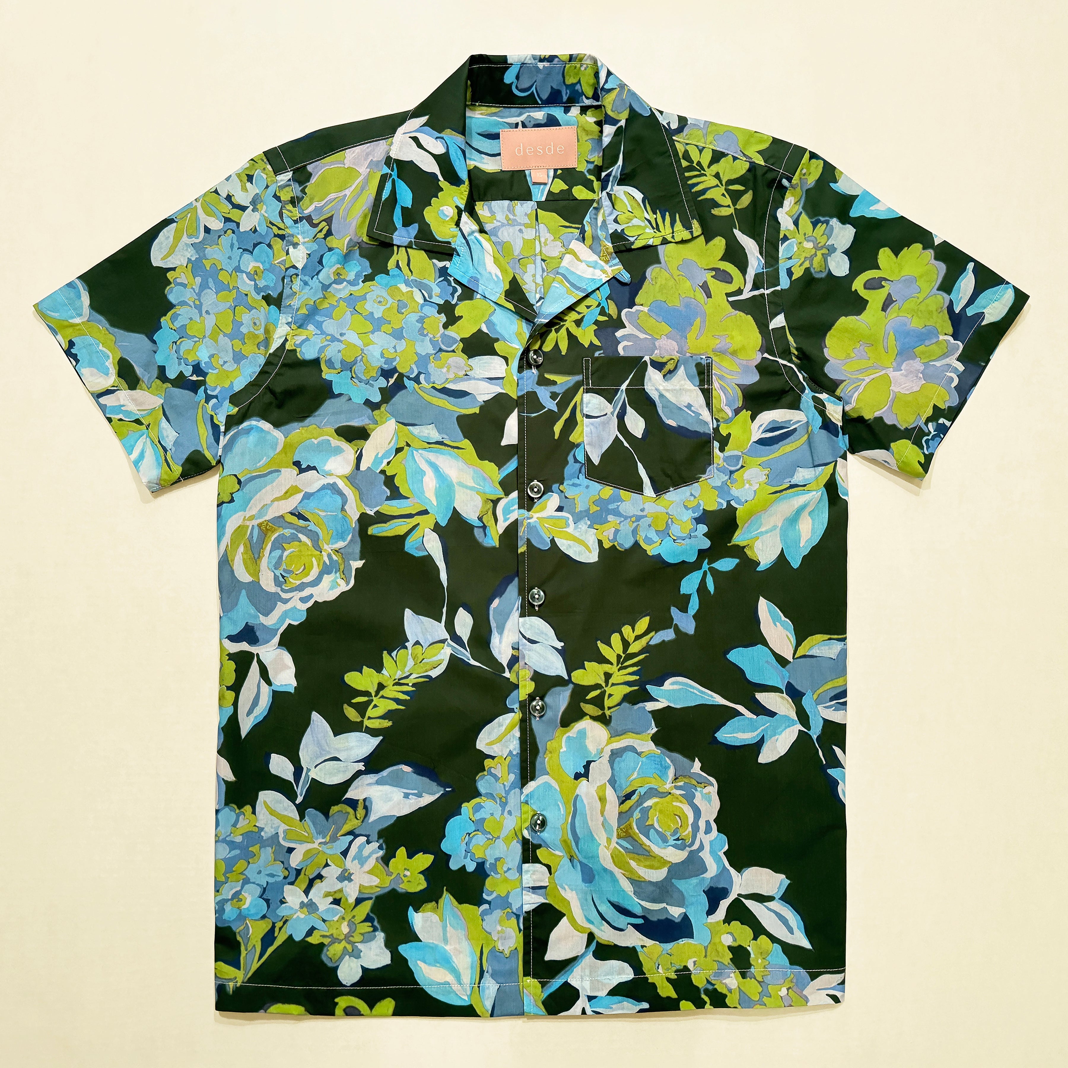 Camp Shirt: Abstract Floral Print