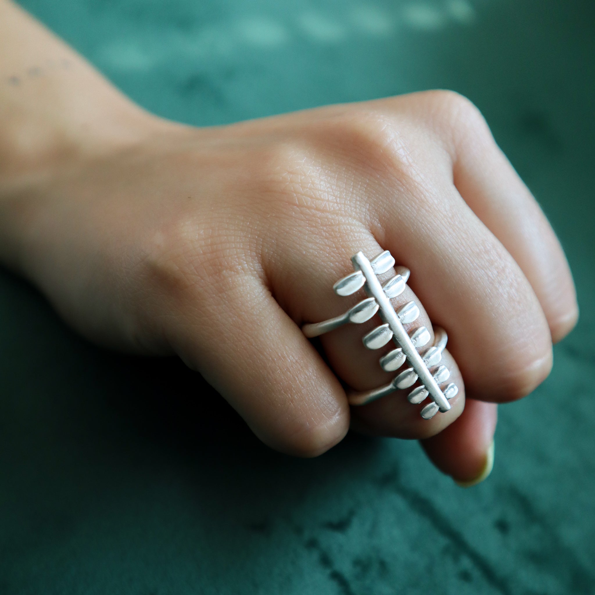 Sterling 925 fern ring