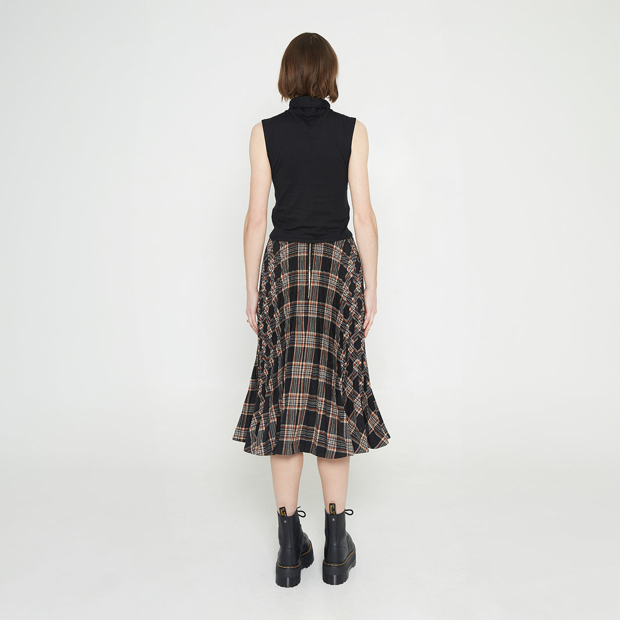 Plaid Pleated Skirt