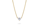 LIGHTBOX Lab-Grown Diamond 1/2 CT Solitaire Round Necklace in 14K Yellow Gold