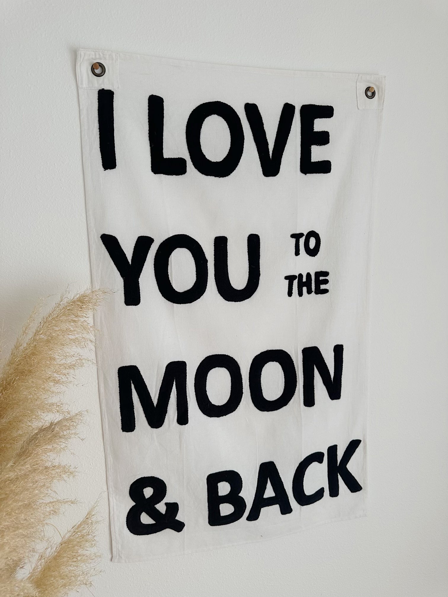 I Love You to the Moon and Back Handmade Wall Tapestry