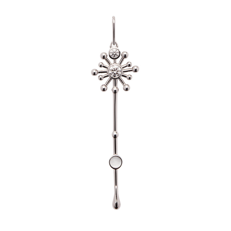 Light Wand Pendant in 18k White Gold