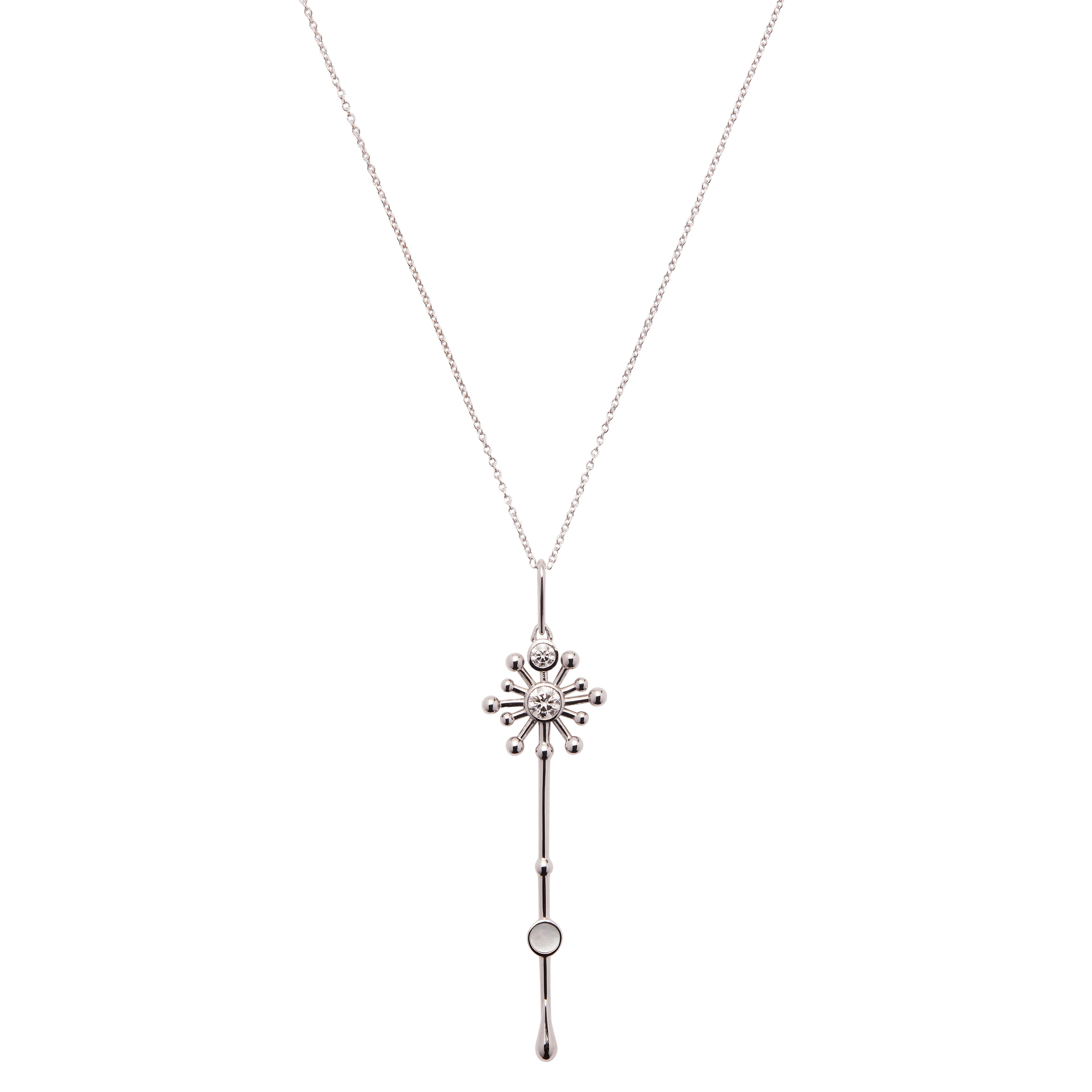 Light Wand Pendant in 18k White Gold