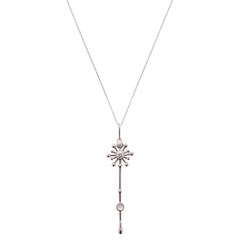 Light Wand Pendant in 18k White Gold