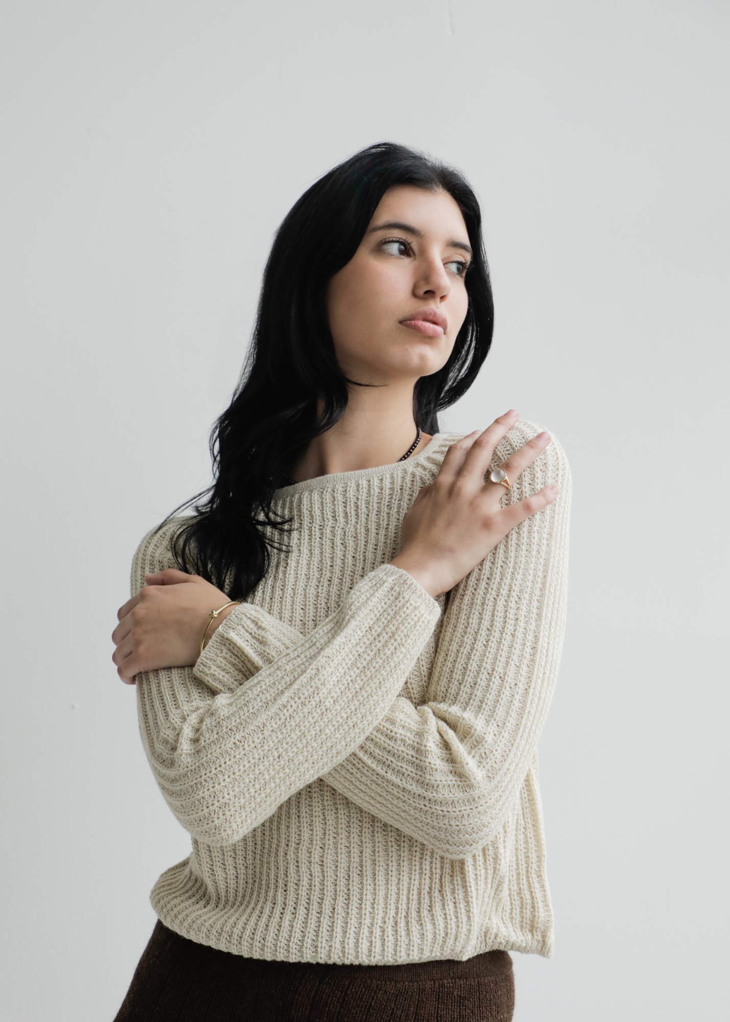 Sawika Crop Alpaca Sweater