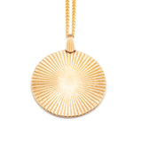 Sunburst Circle Charm Necklace