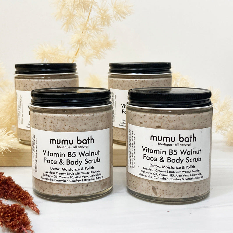 Vitamin B5 Walnut Face & Body Scrub - Mumu Bath