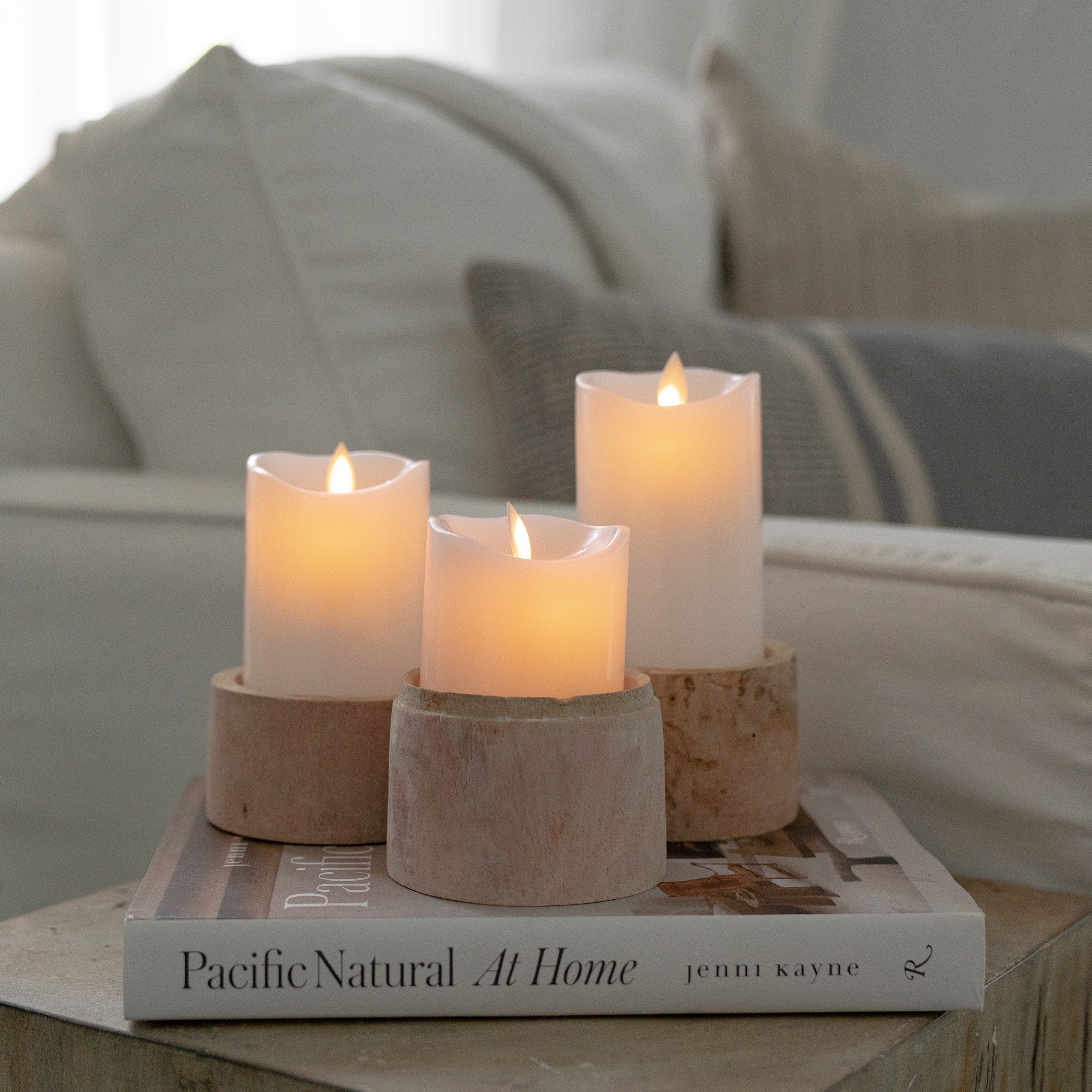 Led Flameless Candles with remote Set of 3